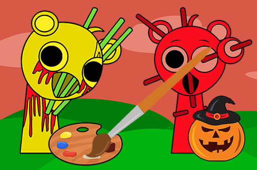 Halloween Sprunki Coloring Book