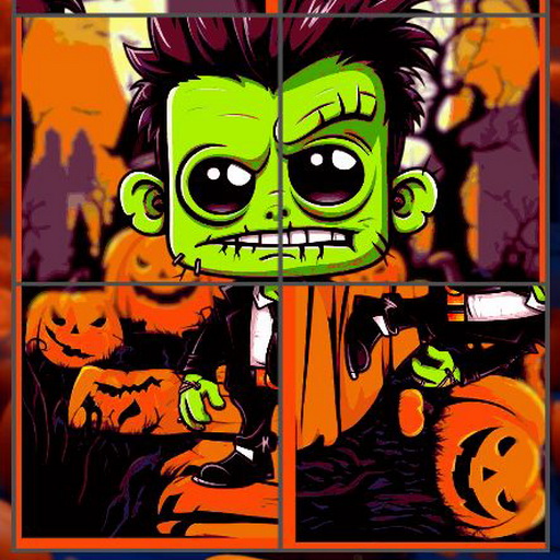 Franky & Vampire Halloween Puzzle